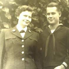 Mom & Dad in their Navy Uniforms.