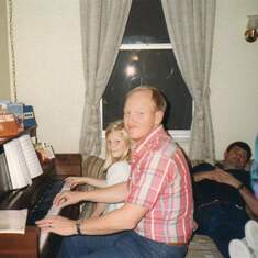 Dad and Jana: I loved playing piano with my Daddy! He was so talented when it came to music! My favorite memories are of him playing the Boogie Woogie while Heather and I danced and him playing piano and singing O Holy Night at Christmas time.