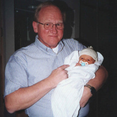 Matthew's first picture with Papaw March 2001