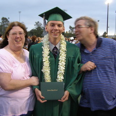 Dad and Mom and Eric at Eric's graduation
