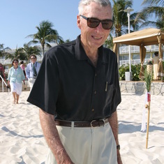 Dad on the beach in the Bahamas....Shane and Sarah's wedding!