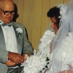 Dad and Diana on her wedding day in June 1988
