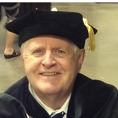 Don in his University of Wyoming honorary doctorate cap and gown in 2016