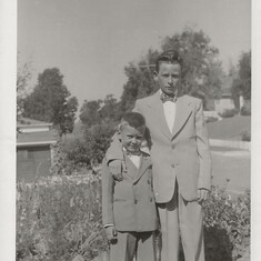 Mike Skaggs and Don Hill in suits