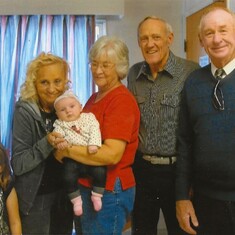 Baby Avery Hindman with the family