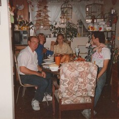 Don, Ray, Nancy, Stephanie and Michael Hill at Thanksgiving dinner