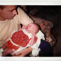 Mike Skaggs and baby Stephanie Hill