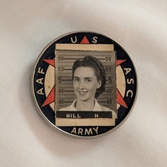 Hazel Hill's ID badge for working on the military base in Texas