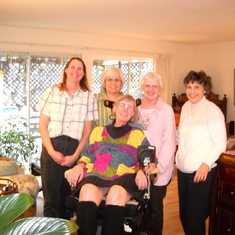 Family visit: Wendy, Doylanne, Bernita & Earlene