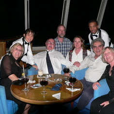 Mediterranean cruise: Terri, Joe, Deak, Wendy, Charlie, Doni and our favorite bar staff