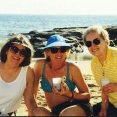 On the beach in Portugal with Jody, Doni and Wanda