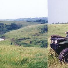 Doni & Jody 4-wheeling on her uncle's ranch in South Dakota