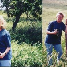 Doni & Jody at her uncle's ranch on the state line; Doni is in NE and Jody is in SD