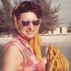 Mom on Water with Ropes