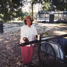 Mom Working in Yard