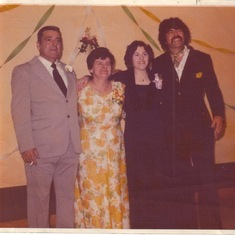 Sally’s wedding.Gerald and Marge( parents of Sally). 1970’s)