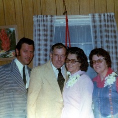 Mom and Marshall’s wedding day. Ed and Shirley Howard stood up for them. 1975.