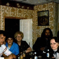 This photo of David, Gord, Carolynn, Louise Bartlett, Eddy, Nancy and Judy .1984