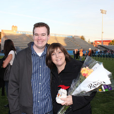 Jamie's graduation 2011..Donna with Mathew
