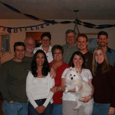Troy's b-day 2007..Mike,Dad,Aunt Jan,Celines,Mom,Uncle Tom,Nicole,Troy,Donna and Johnie
