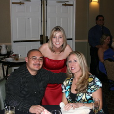 Donna with DJ and Jen at Troy and Nicoles wedding 4/5/08