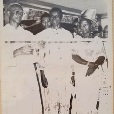 Mama and Papa with Bishop Unegbu of Owerri at their house warming 1979