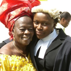 Mama with her 9th child as she graduates from Law School, Abuja, Nigeria 