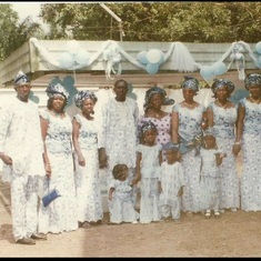 Mama with 8 of her children with some grandchildren 
