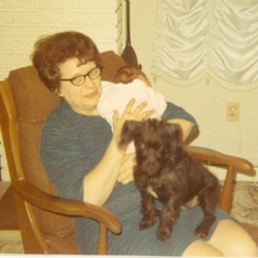 Grandma with Julie (and Tigger)