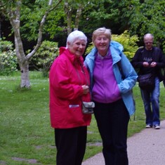 Doreen with Trish, Norfolk 2012