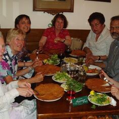 June 2008 Language Centre friends enjoying Schnitzel in Vienna