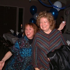 Dorinda at  brother Leo's 50th Birthday party with Joyce Aubry 2001 Morgan Hill, CA