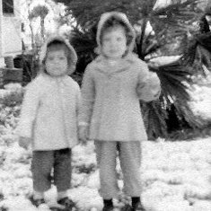 1951-Karen (Niriha) and Dorinda.  Original photo has St. Augustine written on it.