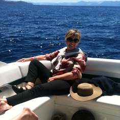 You brighten every moment!  I remember when we were boating in Lake Tahoe. Miss you 
