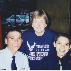 Uly's Boot Camp graduation 2003
Proud Grandma Dee with Uly & Abraham