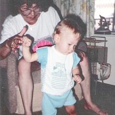 7-1990 Justin & Grandma Sorrell