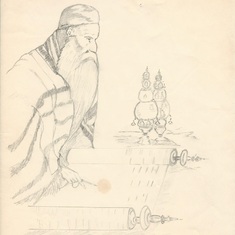 Found this in mom's file, she sketched it from a Rosh Hashanah card