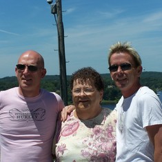 Mom with David & Gary at Lake of the Ozarks in June 2010