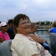 Mom on Lake Michigan in July 2008