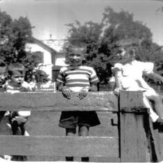 With Dan, Mike and Sue at the Allen Farm 1950's