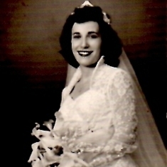 Bride 1954. Of course, I'm only posting her as a bride to my dad. Wouldn't post one of her second husband - sorry, I couldn't and still can't stand the sight of him.