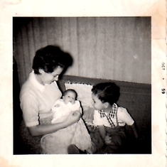 With Steven and her second baby, me! 1959 Just look at that loving look by Steven. The last, I think. ;)