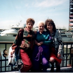 A beautiful photo of three beautiful women and her two closest female cousins, Ida (left) and Lena, on a visit by my mom back to NY/NJ. The happiest of reunions. 1995