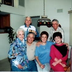 Mom & cousins. Same visit to NY. 1995 Cousins Ida, Rusty, Marie, Santo & Tony. All except Ida & Rusty (thank goodness!), RIP.