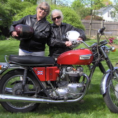 Dorothy and Linda Egan ready for a ride!