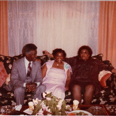 Uncle James, Aunt Rosa, Mama, this pc was taken at Mama's house 1346 Parkwood Pl., NW