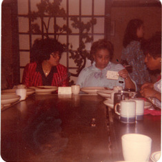 Cheryl's Mom (Ms. Simmons) Mama, and Carol at Japanese Steak House Mother's Day May 1980.