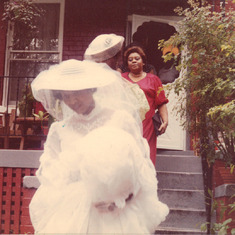 Debbie and Mama on our way to my wedding June 1982.