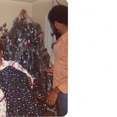 Mama and Wesley at home 1346 Parkwood Pl., NW Christmas of 1982.
