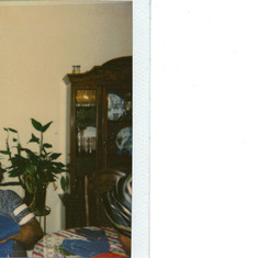 Mama in her dinning room at 3636 Warder Street, NW, Christmas.